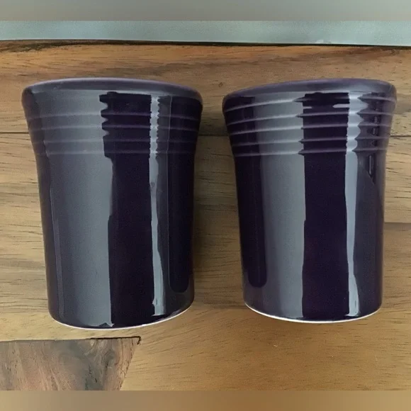 2 Vintage Fiesta Plum Tumblers - Picture 4 of 7